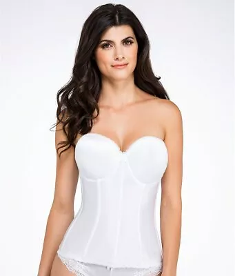 Va Bien WHITE Longline Convertible Bustier US 38D UK 38D • $36