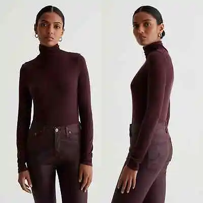 AG Adriano Goldschmeid Cashmere Blend Wine Chels Turtleneck SLIM TURTLENECK XS • $24.50