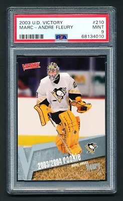 2003 U.d. Victory 210 Marc-andre Fleury Penguins Goalie Rookie Card Psa 9 Mint • $59.50