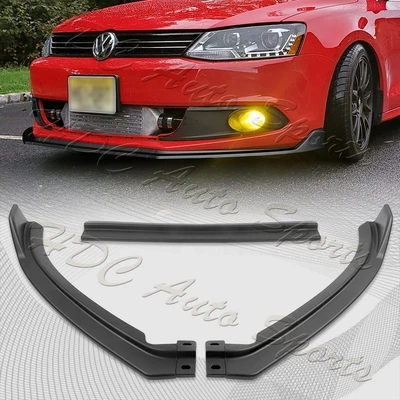 $85.99 • Buy For 2011-2014 Volkswagen Jetta MK6 Matt Black Front Bumper Splitter Spoiler Lip
