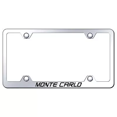 Chevy Monte Carlo Laser Etched Logo Wide Body License Plate Frame (Chrome) • $38.95