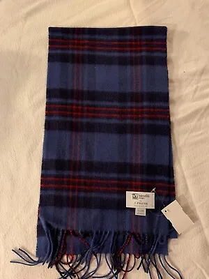 J. Press Mens Dark Blue Paid Scarf • $100