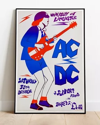 ACDC 1976 Dirty Deeds Done Dirt Cheap Venue Concert Live Tour Poster : XXL 36  • £8.99