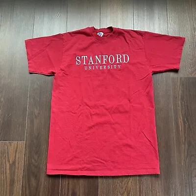 Vintage Stanford University Embroidered USA Made Russel College T-shirt L • $17