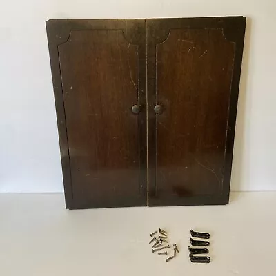 Antique Victor Victrola Consolette Cabinet Small Doors With Hardware 15 Screws • $75