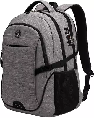 SHRRADOO Anti Theft Laptop Backpack Travel Backpacks Grey Large • $34.99
