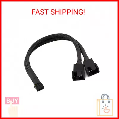 CRJ Micro 4-Pin PWM GPU Dual Fan Splitter Adapter Cable For Graphics Cards • $12.69