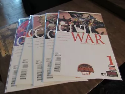 Civil War #1 2 3 4 5 Marvel Secret Wars Comic Book Run Set 1-5 Complete • $1.25