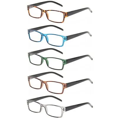 5 Pairs Glasses Non Prescription Retro Computer Reading Glasses Men Readers • $16.99