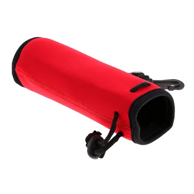 Neoprene Insulated Water Bottle Cover Pouch Sleeve Bag Holder W/ Clip Red • £6.20