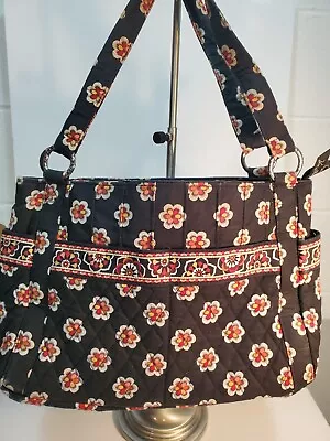 Vera Bradley Retired RED Pirouette Handbag Purse 2 Straps Shoulder Bag East West • $16.99