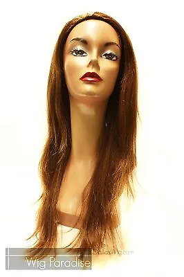 SALE 100% Human Hair 3/4 Wig Half Wig With Combs HR Silky Fall Wig • $169.99