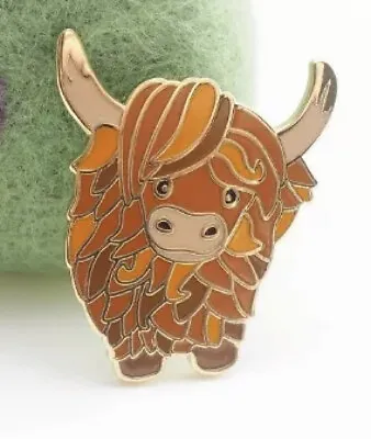 £3.95 • Buy Highland Cow Enamel Pin Badge Brooch Lapel Pin Cute Gift