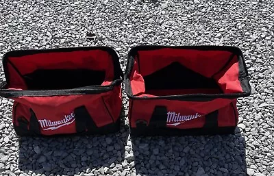 2 New Milwaukee M18 M12 17” X 11” X 10” Contractors Tool Bag With Inside Pockets • $41.95