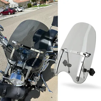 Light Smoke Windshield Windscreen W/ Handlebar Clamps For Yamaha V-Star 1100 • $69.25