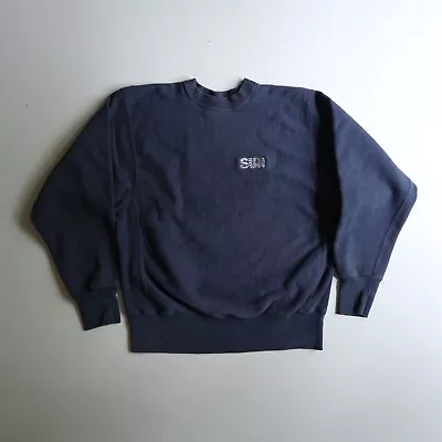 Vtg Champion Reverse Weave Warmup Faded Distressed Sweatshirt Crewneck Large Sun • $99