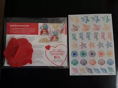 DISNEY MOVIE CLUB  DMC PRINCESS ARIEL THE LITTLE MERMAID COOKIE CUTTER+stickers • $7.95