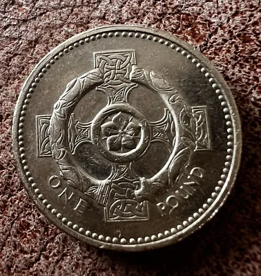 Rare 1996 Celtic Cross £1 With Writing Upside Down • £50.50