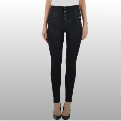 J Brand Natasha High Rise Skinny Black Jeans In Fearless Size 26 • $69.97