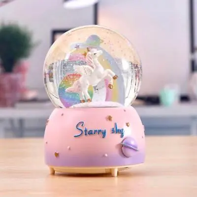 Unicorn Snow Globe Music Box With Night Light • $18