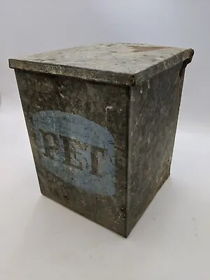 Vintage Blue Label PET Dairy Milk Storage Tin Porch Cooler Bucket Box Decoration • $96