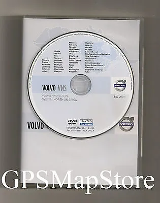 2007 2008 2009 Volvo S80 VNS Navigation DVD WEST Coast U.S & Canada Map • $75