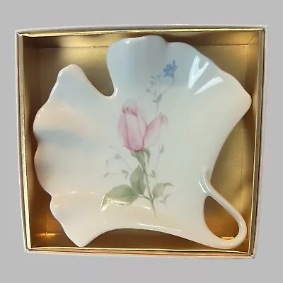 MIKASA Bone China April Rose Gingko Ashtray Trinket Dish Candy Japan B2063/564 • $33.88