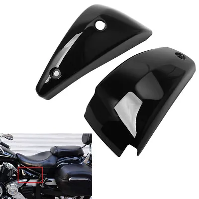 $55.99 • Buy Motorcycle Gloss Black Battery Side Fairing Covers For Yamaha V Star 1300 07-17