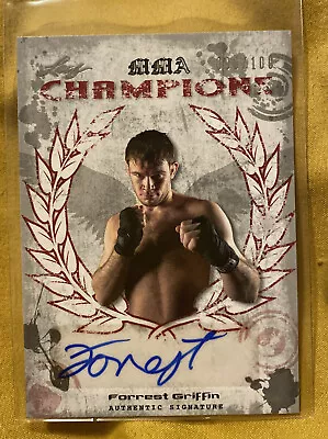 $19.95 • Buy MMA Champions Authentic Signature Forrest Griffin Auto
