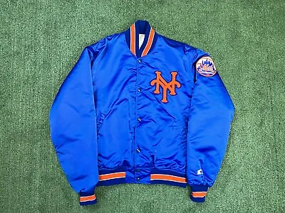 Vintage Starter MLB New York Mets Bomber Jacket Size Large OG Diamond Collection • $150