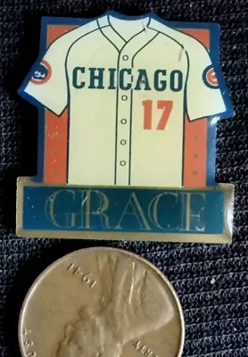 Chicago Cubs Player Majestic Mark Grace #17 Jersey Lapel Pin • $5.99