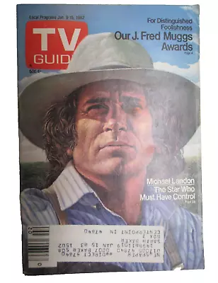 TV GUIDE 1981 January 9 15 Michael Landon J Fred Muggs Award TV Vintage Magazine • $14