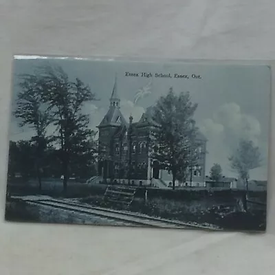 Vintage Postcard Essex Ontario High School Scene Canada Ramsey  • £16.18