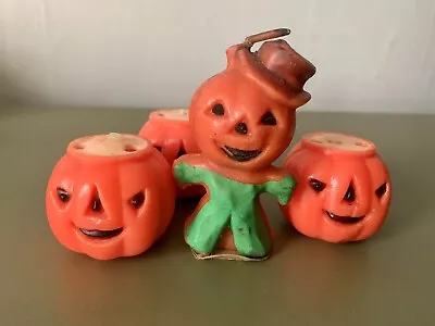 Vintage Halloween Gurley Candle Lot Jack O' Lantern Boy 3 Pumpkins  • $15.99
