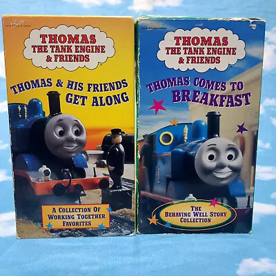 THOMAS COMES TO BREAKFAST AND HIS FRIENDS GET ALONG VHS Tank Engine 1998 • $17.99