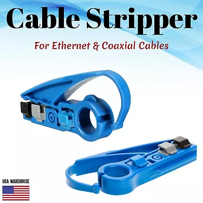Cable Stripper Coaxial Ethernet UTP Wire Cutter Tool RG59 RG6 RG7 RG9 CAT5e CAT6 • $9.75
