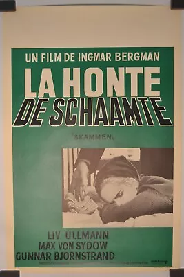 Skammen Ingmar Bergman Liv Ullmann Max Von Sydow Movie Poster • $90