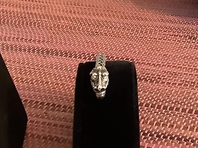 $500 • Buy Lois Hill Sterling Silver & Diamond Snake Head Bracelet
