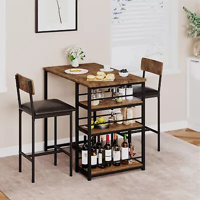 3 Piece Dining Table Set With 2 Chairs Home Kitchen Breakfast Dinette Table • $117.99