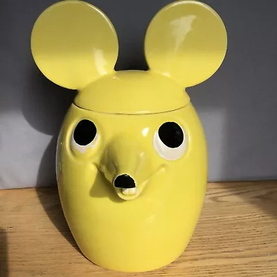 Vintage McCoy Collectible Yellow Mouse Cookie Jar - Fun - Glossy Finish - Nice! • $80