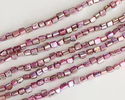 Mother Of Pearl Shell Tube Nugget Gemstone Shell Loose Beads Strand 15   • $8.99