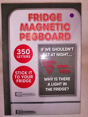 Fridge Magnetic Pegboard Message Board 350 Letters BRAND NEW • £5.99