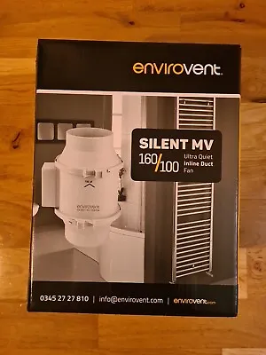 EnviroVent Silent MV160 230V 100mm Inline Extractor Fan - White (SILMV160/100S) • £50