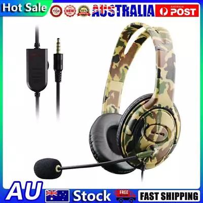 Wired Camouflage Gaming Headset PC Gamer Headphone Gaming Headphone For PS4 • $13.71