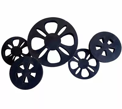 LARGE Movie Reel Wall Decor In Antique Bronze Metal With Attached Wall Hooks 23  • $17.85