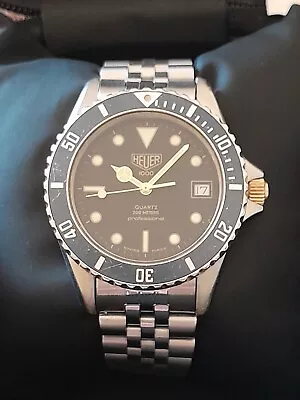Vintage Heuer 1000 Professional Mens Dive Watch Pre Tag • $220