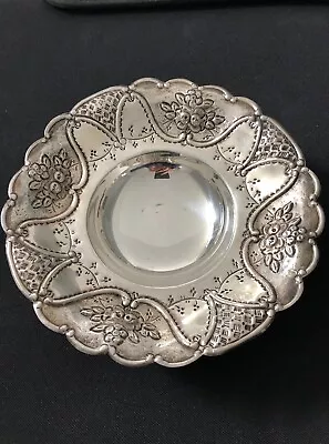 Sterling Silver .925 Repousse Footed Candy Dish Vintage 184 Grams • $129