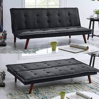 £128.96 • Buy Bravich Modern TONI Scandinavian Black 2/3 Seater Sofa Bed Fabric Couch Settee