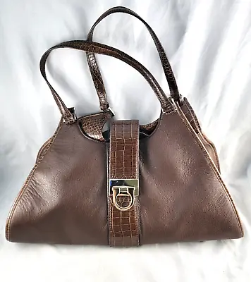 La Gioe Di Toscana Brown Leather Shoulder Bag With Coin Purse • $46.75