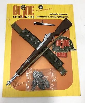 Vintage HASBRO Action Marine GI JOE 1964 Carded M -1 RIFLE SET 7717 & Card • $299.99